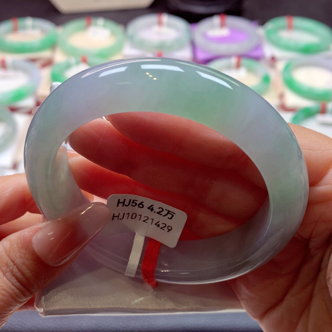 翡翠手镯未镶嵌正圈56.5（89）