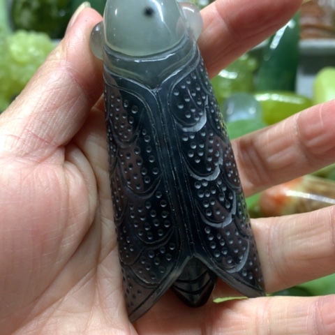 蛇纹石玉未镶嵌手把件