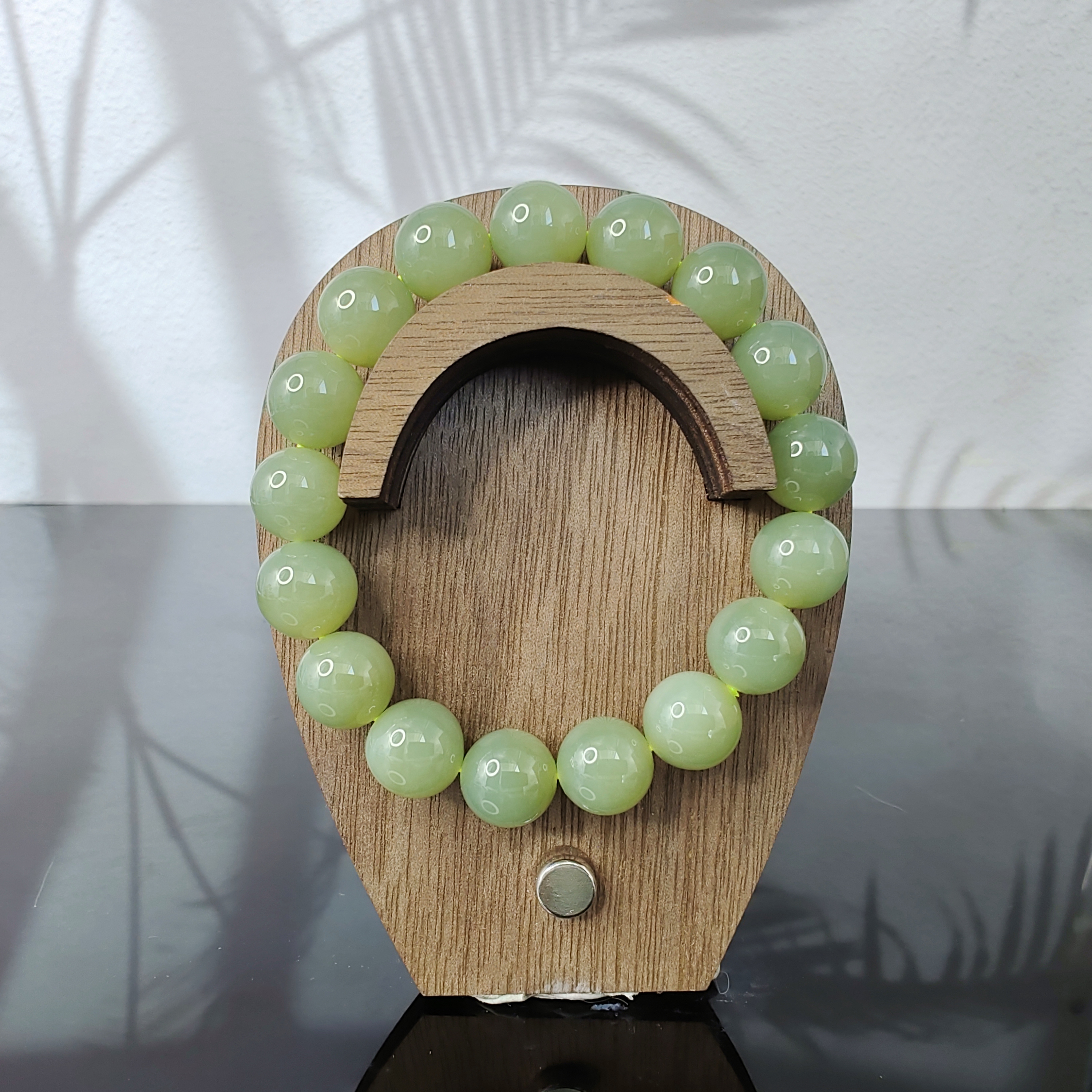 J和田玉圆珠手串（卡12）3766