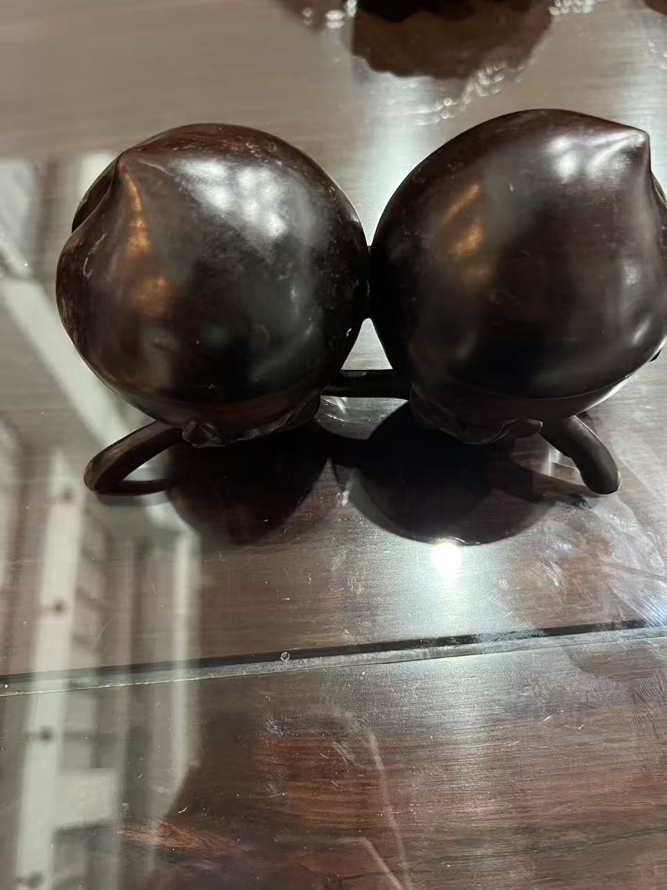 实木精品桃子摆件