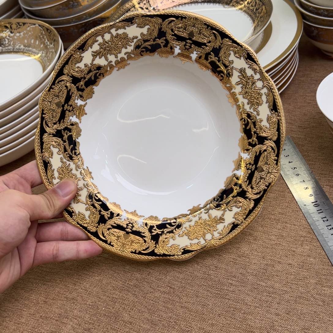 瓷片8.5寸草帽盘两个一单微瑕