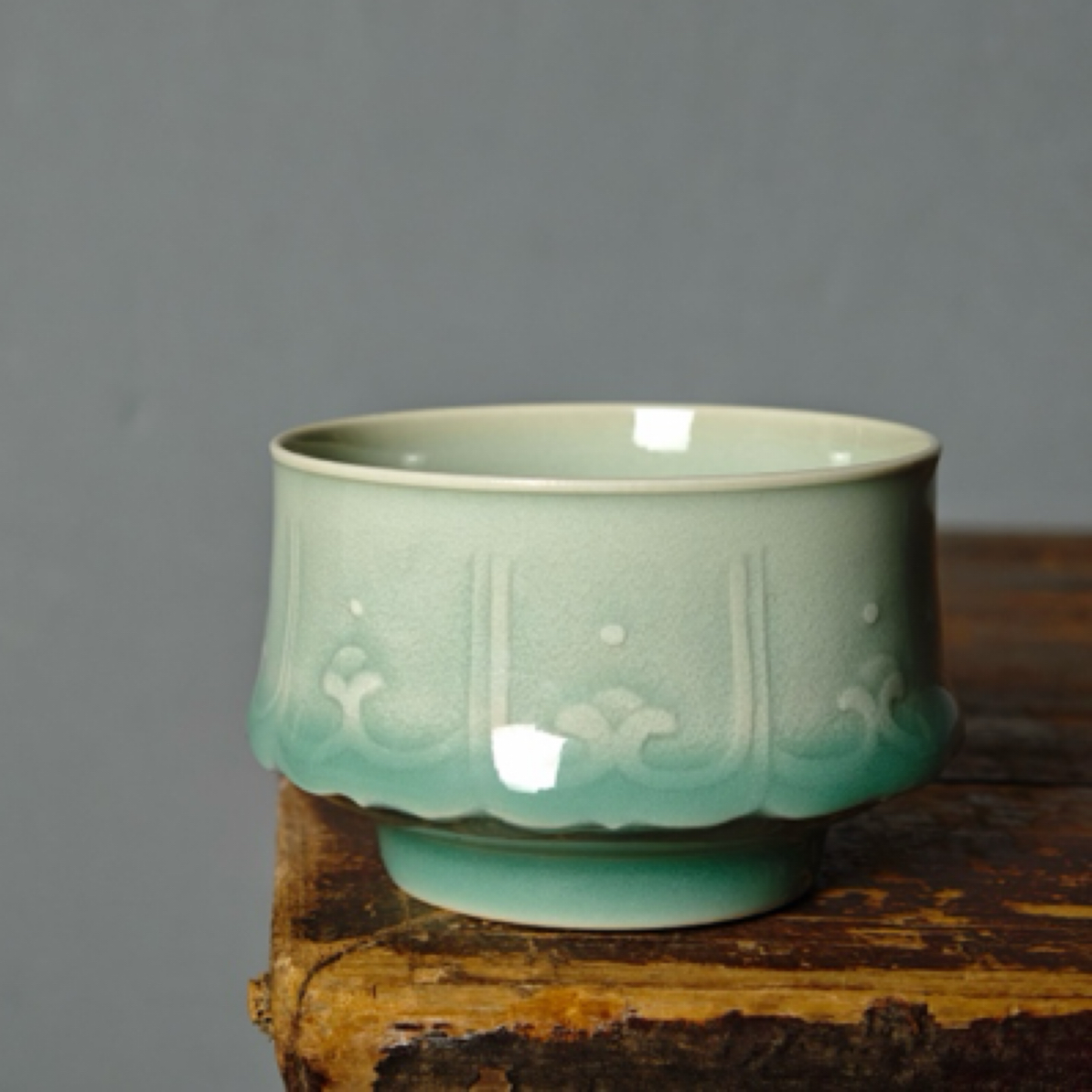 龙泉窑粉青釉主人杯手工茶杯中式家用品茗杯高端陶瓷个人喝茶杯子