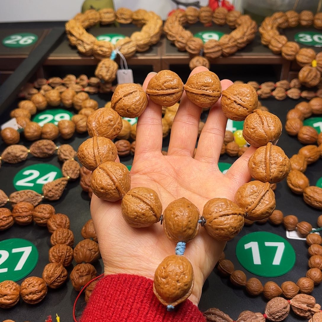 文玩核桃手串21尺寸佛度