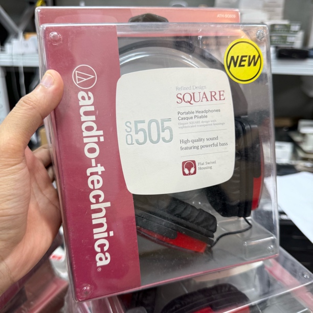 99新 Audio-Technica/铁三角 ATH-SQ505头戴式有线耳机 复古人声