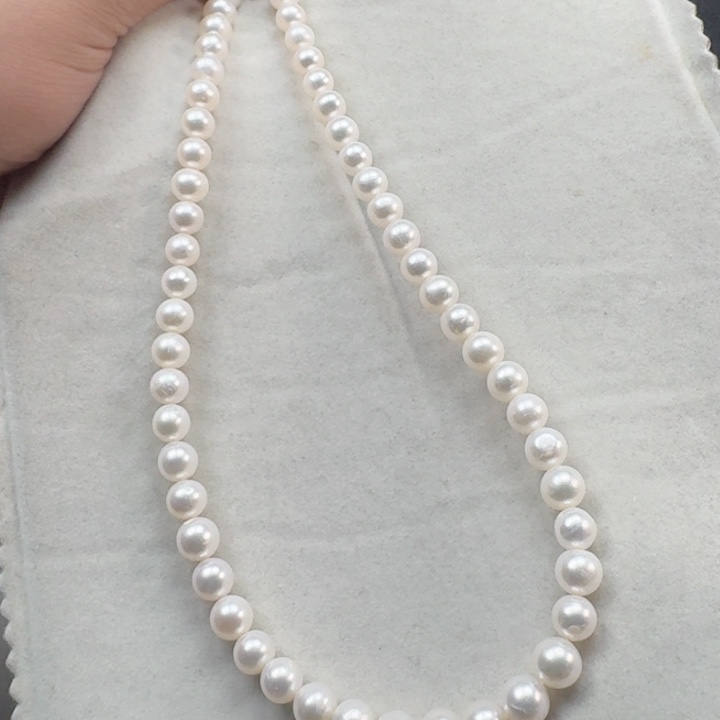 淡水珍珠项链带扣头定制未镶嵌