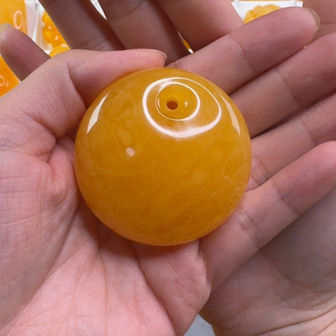 蜜蜡毛衣链未镶嵌文*