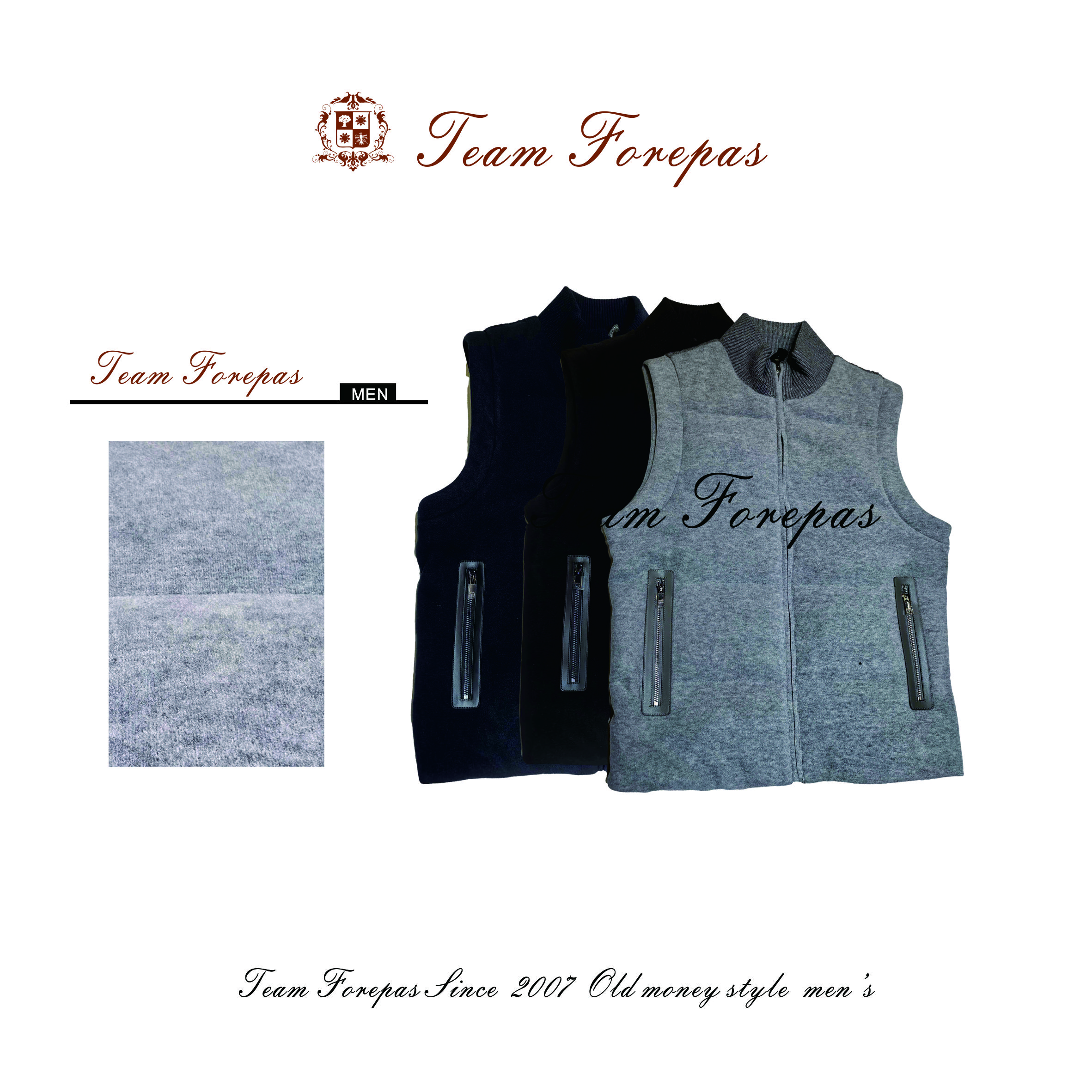 杰*尼【全新未使用】老钱风拉链冬季羽绒马甲W7122-才