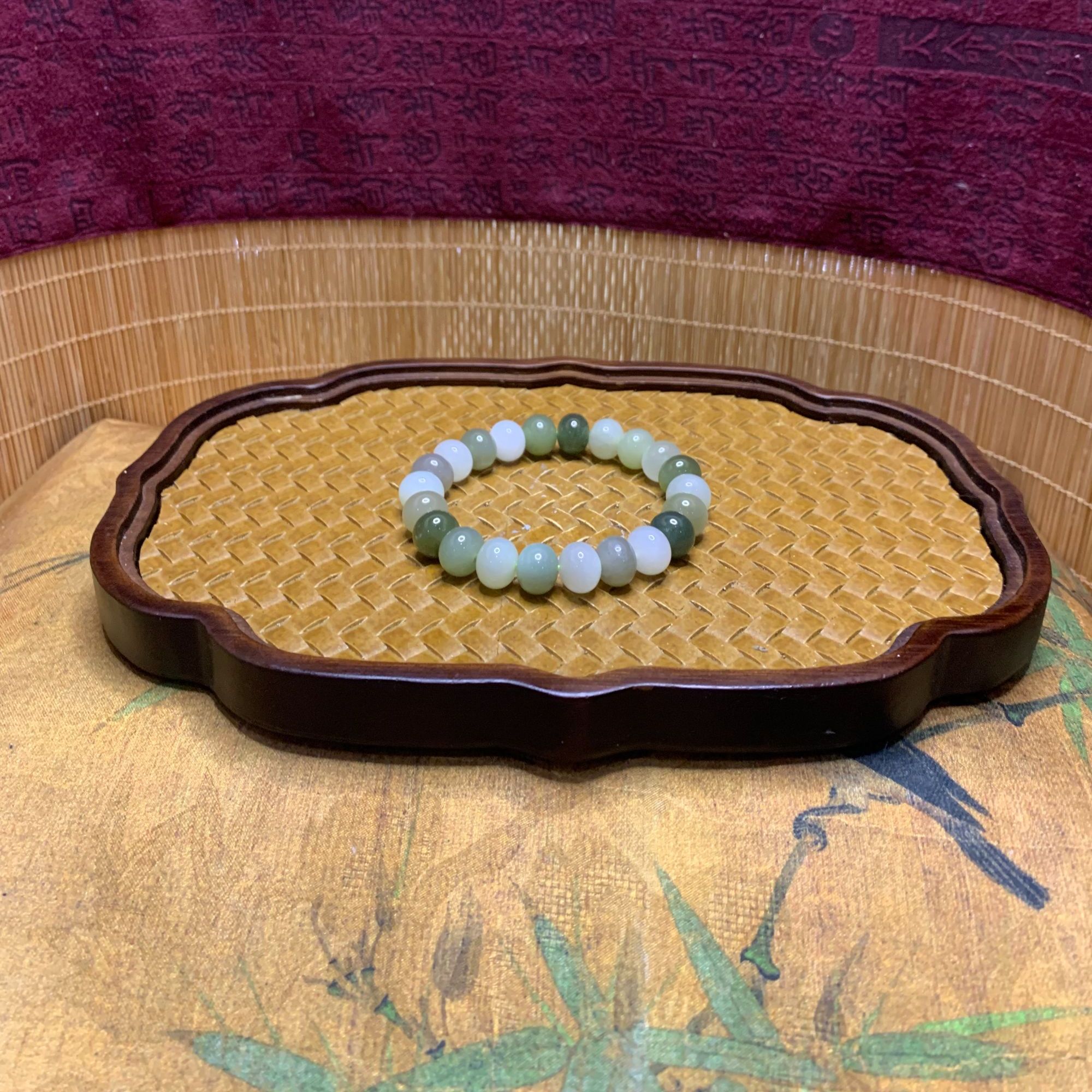 P和田玉多宝算盘珠手串1728