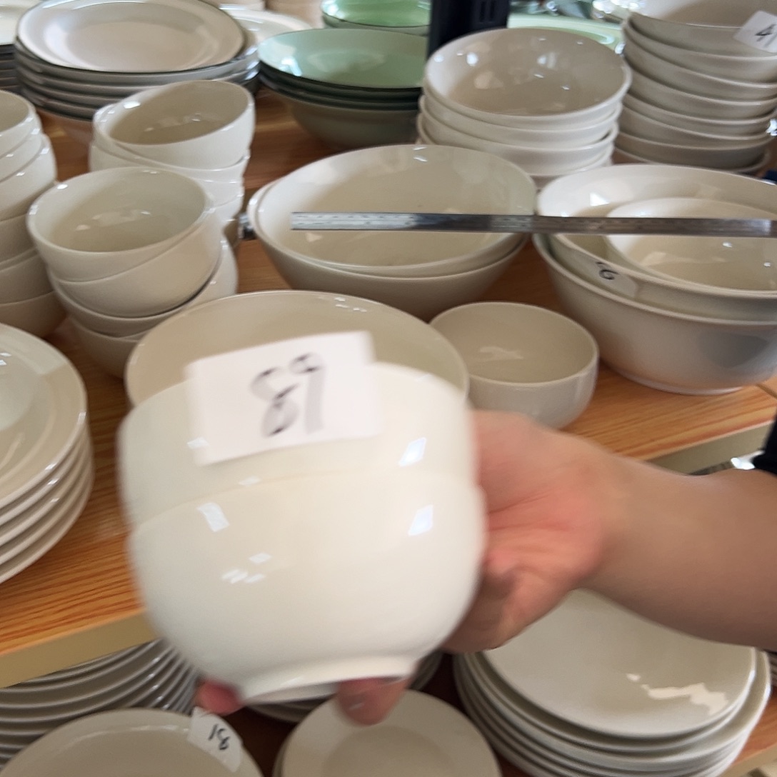 新骨瓷089微瑕暖白4寸米饭碗拍一发二