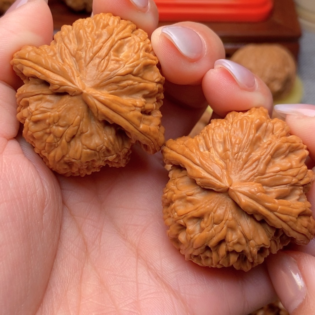 文玩核桃把件毕业大球白43全品