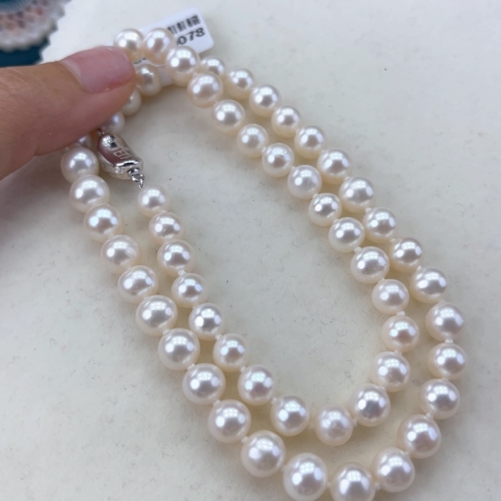 淡水珍珠颈饰银S925镶嵌7➕极光炫彩