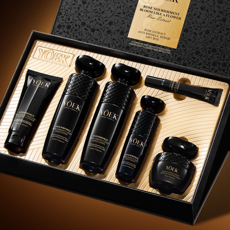 【6件套】玫瑰抗皱淡纹修护礼盒补水保湿抗皱护肤品套装提拉女紧致
