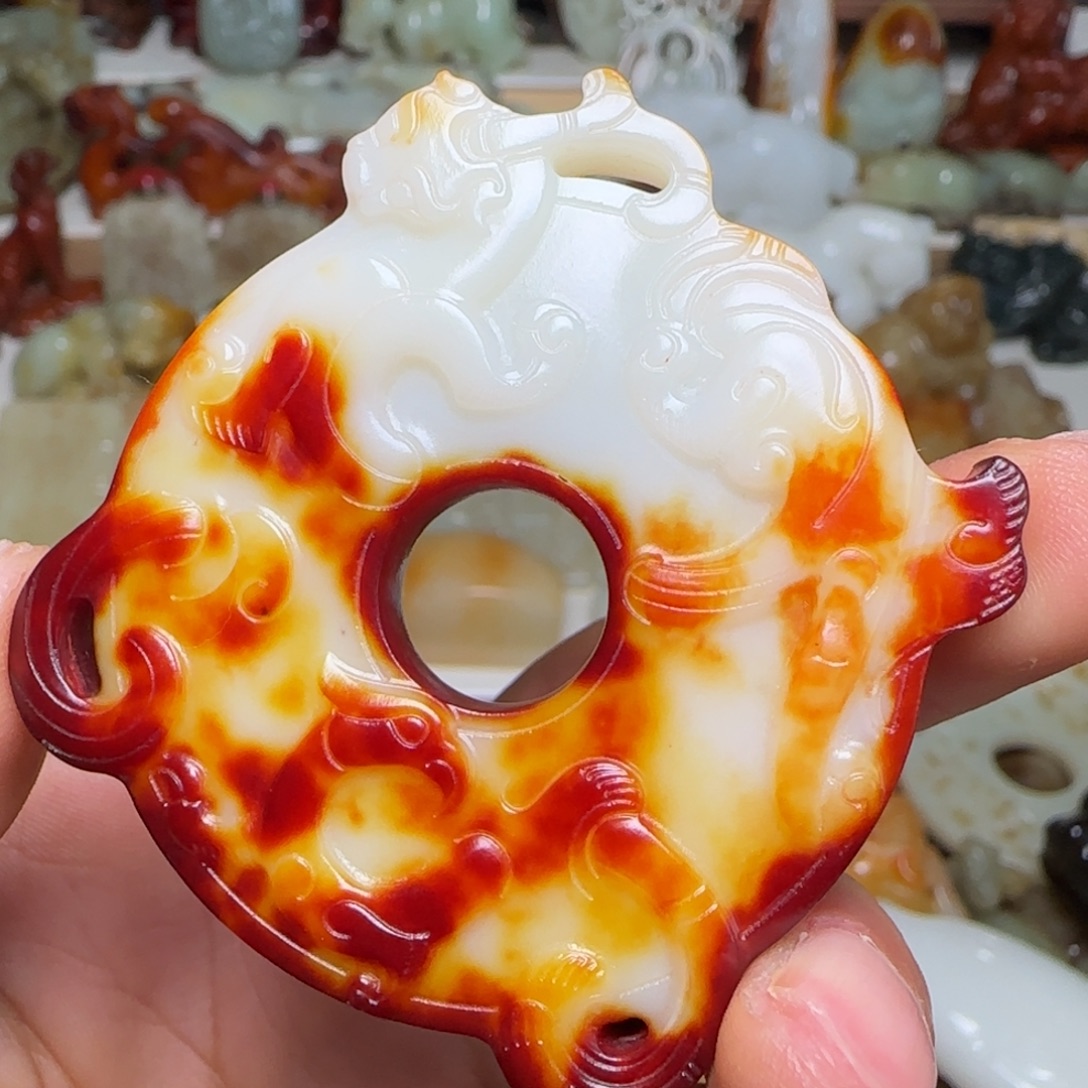 用***3和田玉未镶嵌挂件