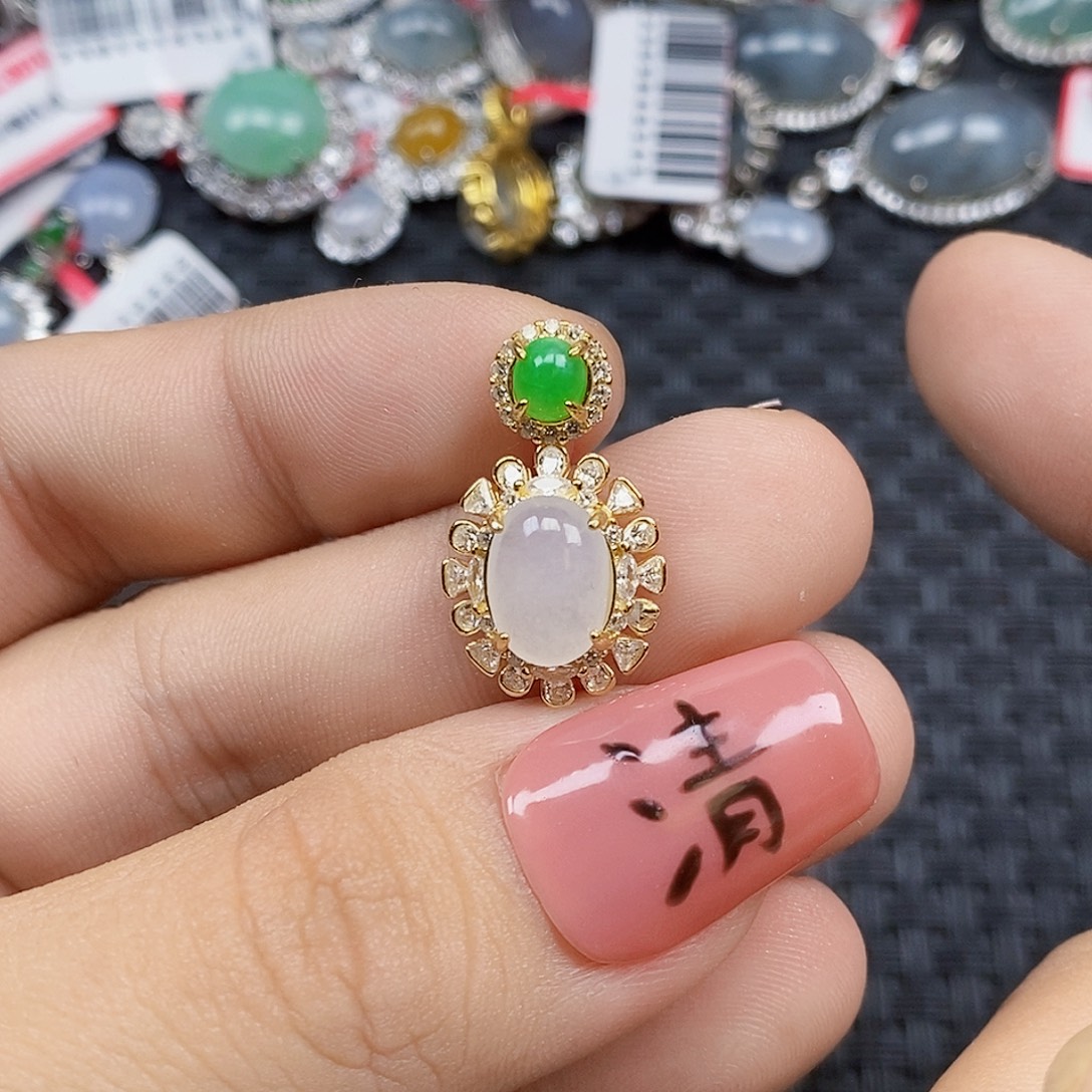 翡翠银S925镶嵌戒指