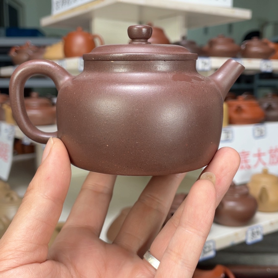 紫砂茶壶紫泥全手工210毫升