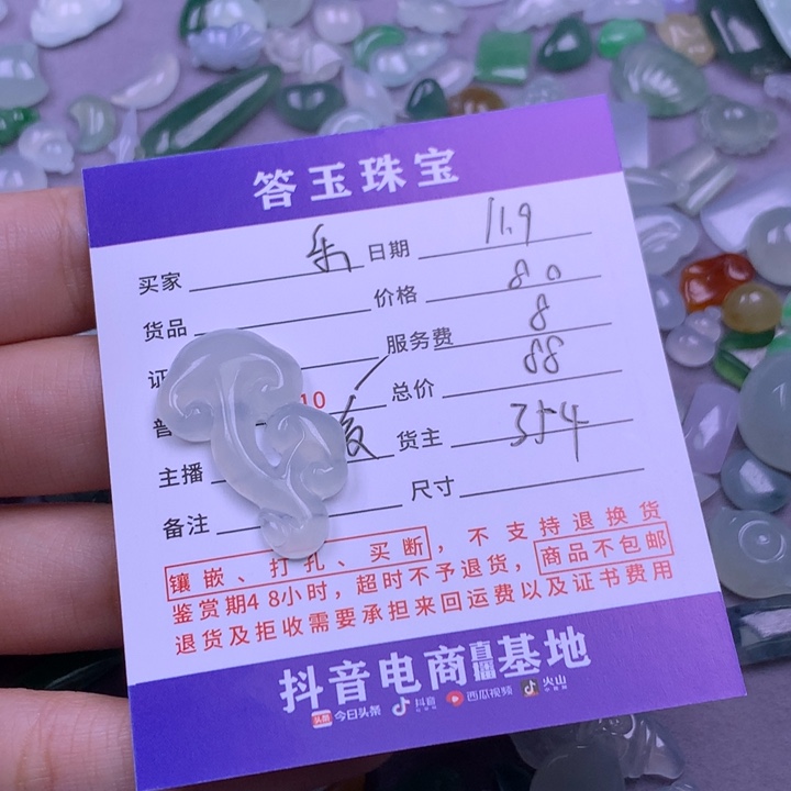 颈饰未镶嵌翡翠乐*z