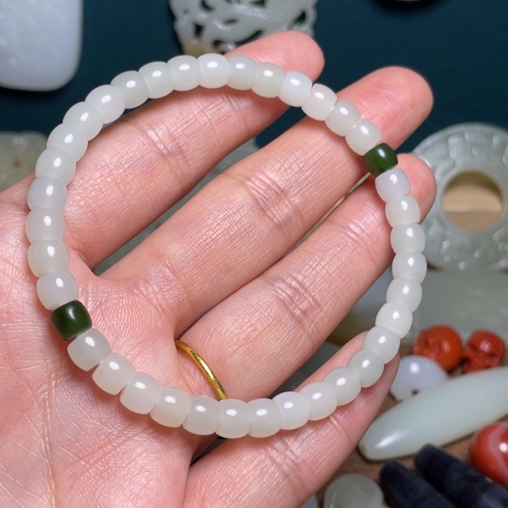 和田玉颈饰未镶嵌亮****8