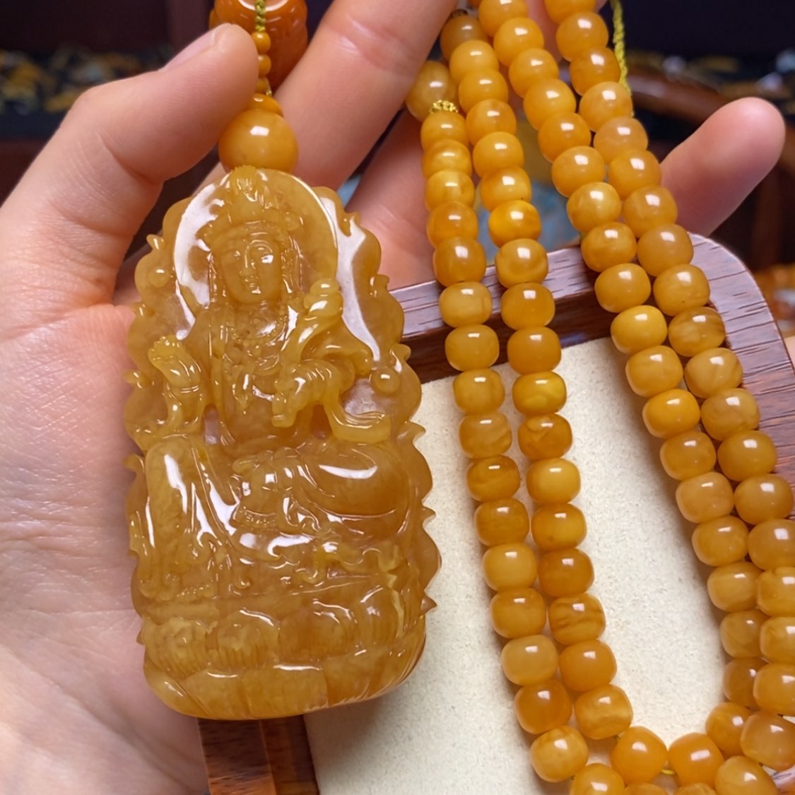【闪购商品】蜜蜡颈饰未镶嵌一**瓜项链