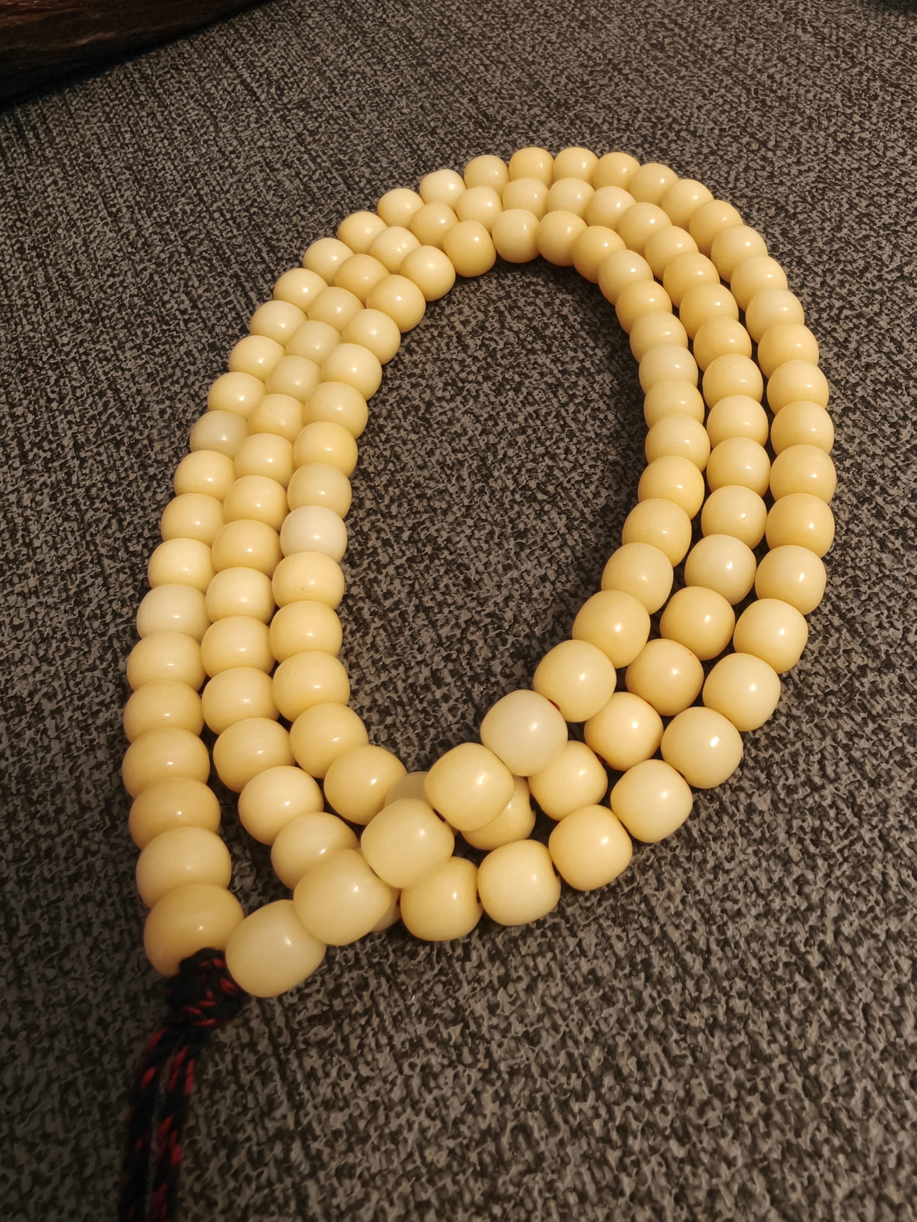  材质驼骨老型108尺寸8*7mm揉骨如玉黄润老料