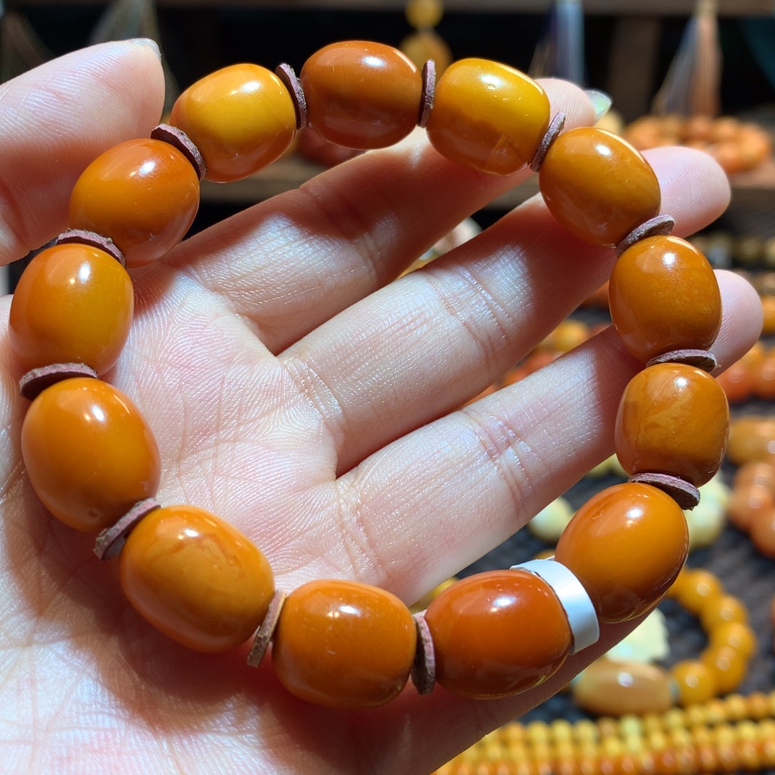 蜜蜡未镶嵌手串蜜蜡手串