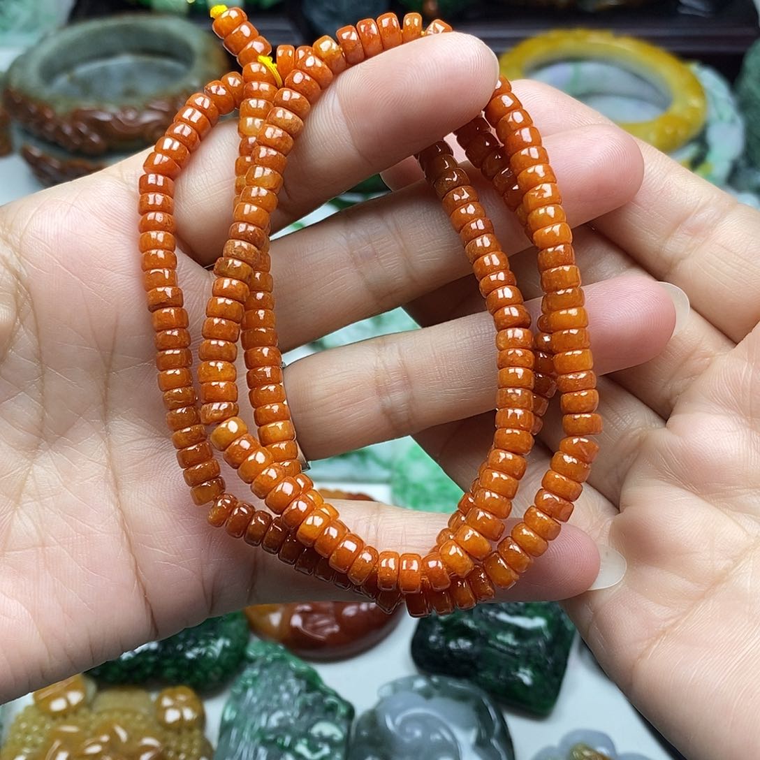 颈饰未镶嵌翡翠长项链