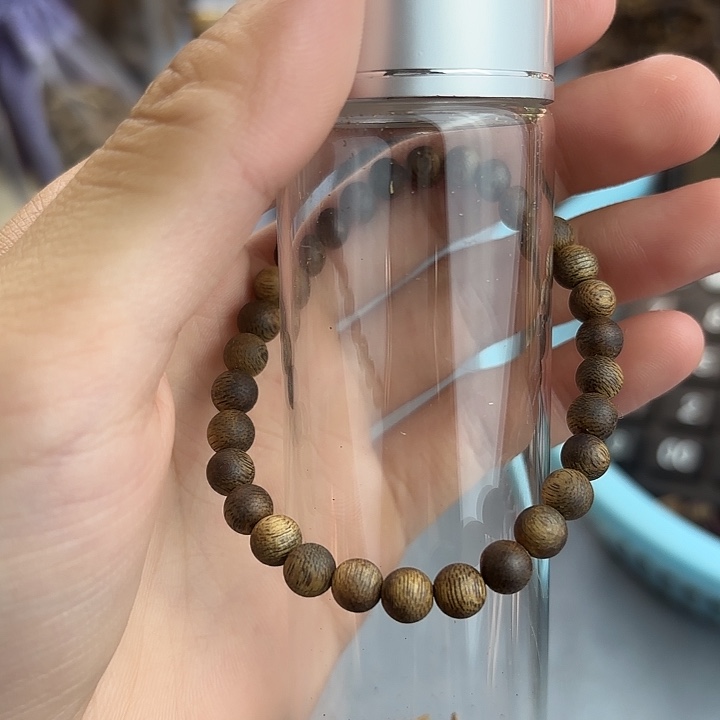 春***钰沉香沉香碎屑奇楠沉香06圆珠单圈多样性发一