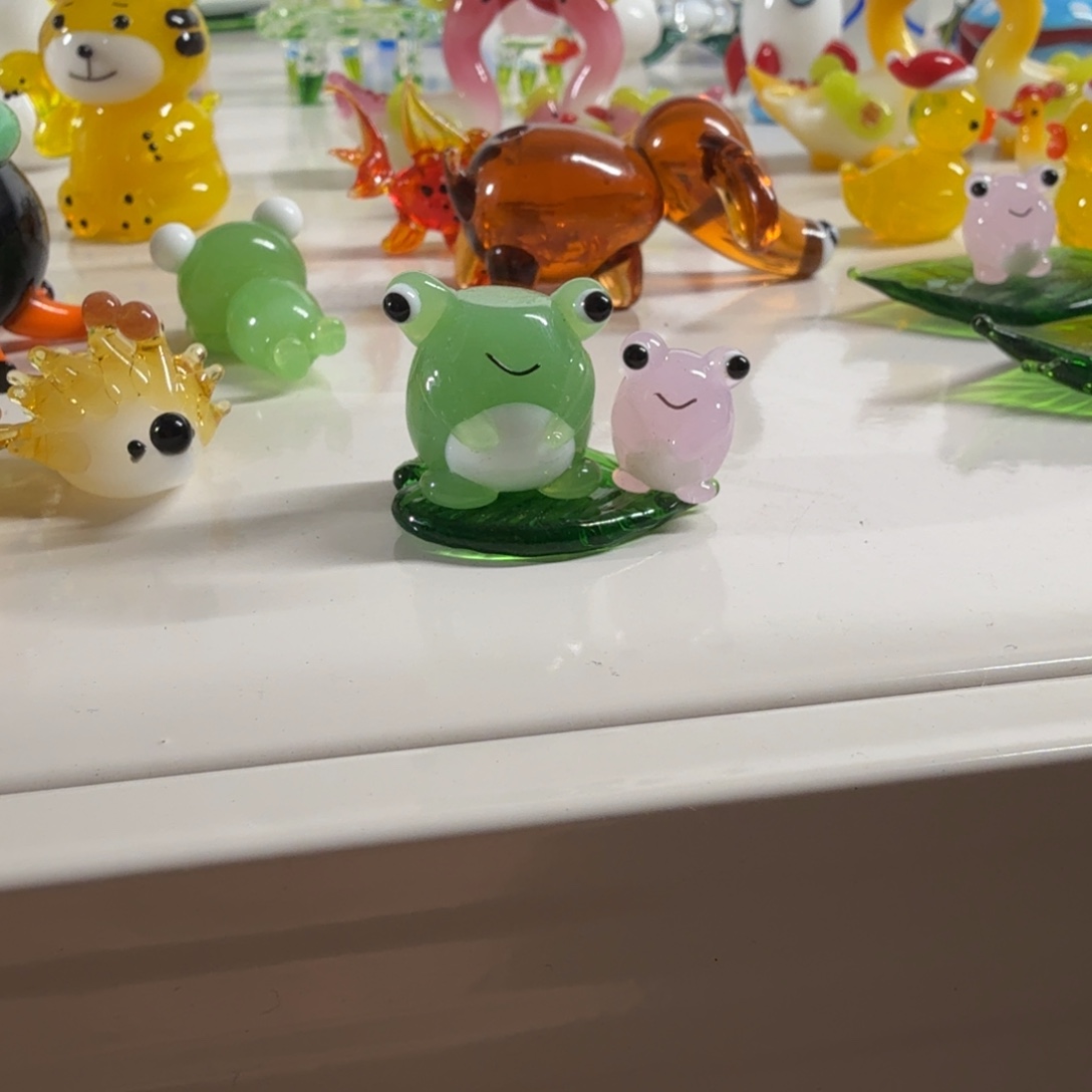 螃****手工艺品琉璃一套小青蛙
