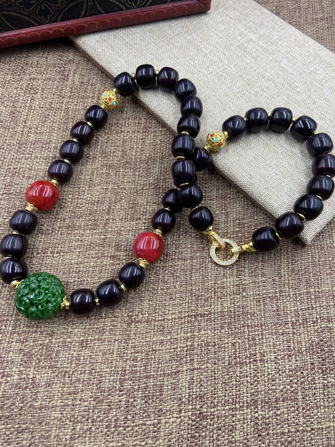 非金属珐琅项链 5930 时尚百搭黑色项链妈妈礼物