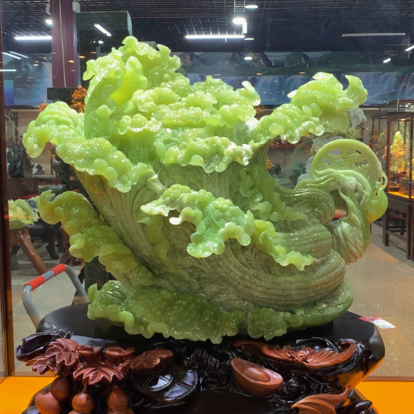 【闪购商品】蛇纹石玉摆件覆膜未镶嵌
