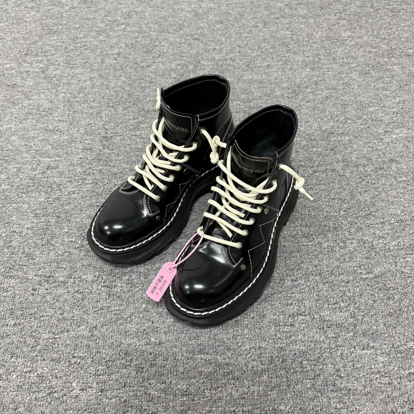 99新 AMIPARIS 麦昆黑色高帮靴37.5 码