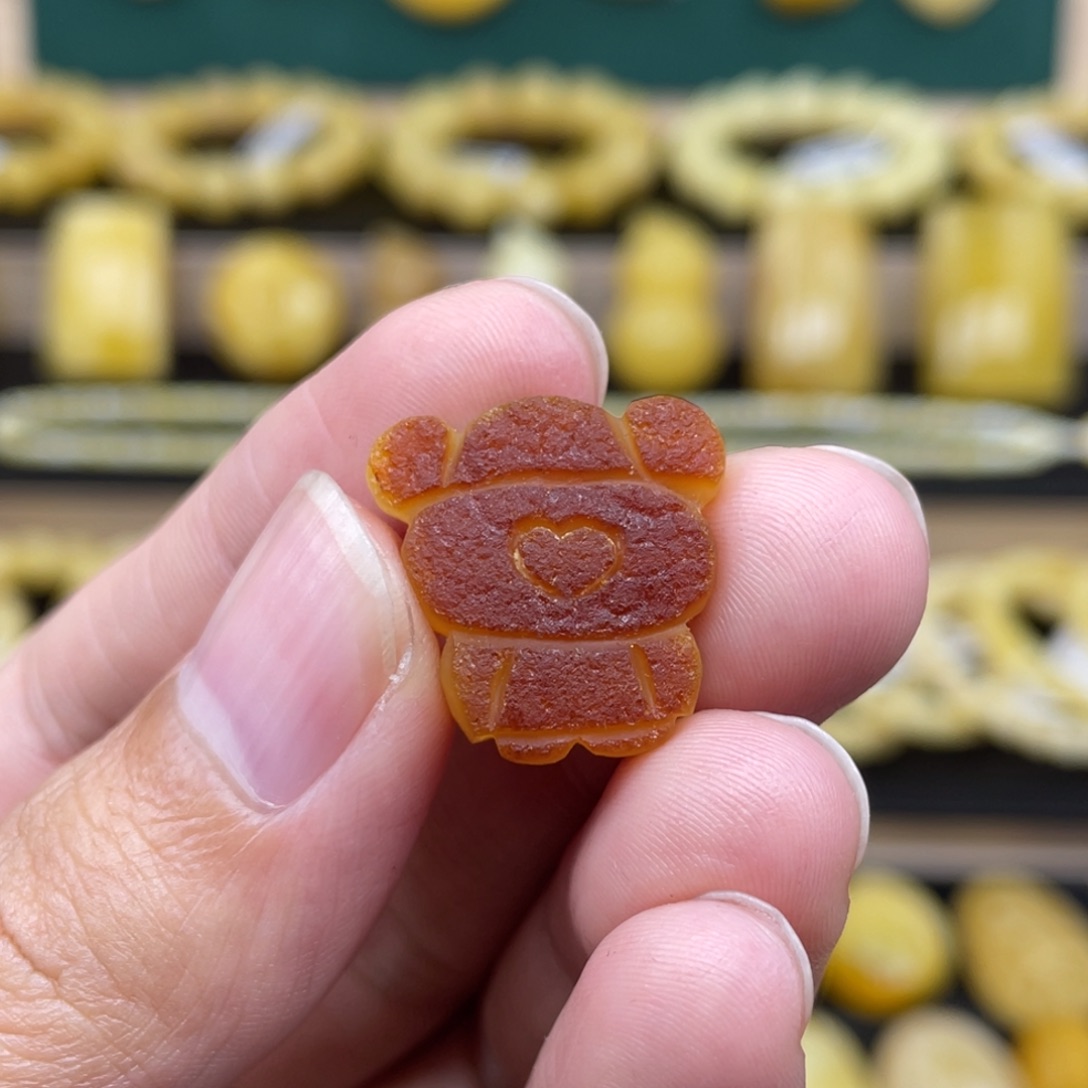 琥珀裸石未镶嵌琥珀蜜蜡