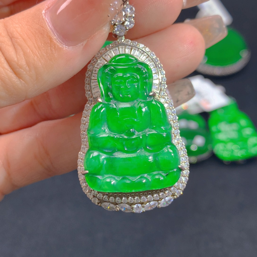 翡翠颈饰银S925镶嵌11111111111