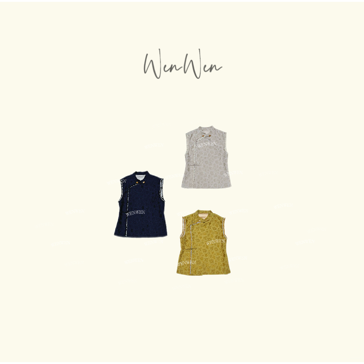 WENWEN深圳原创【“闻风吟”25早秋新中式时尚百搭马甲】MJ0325