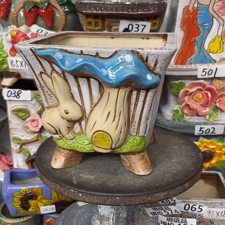 粗陶材质多肉花盆