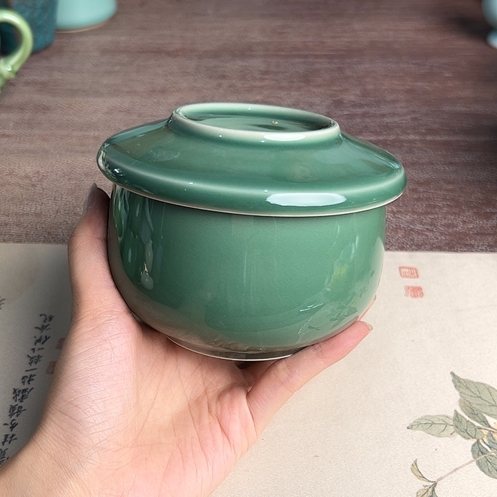 龙泉云间青瓷小米茶器