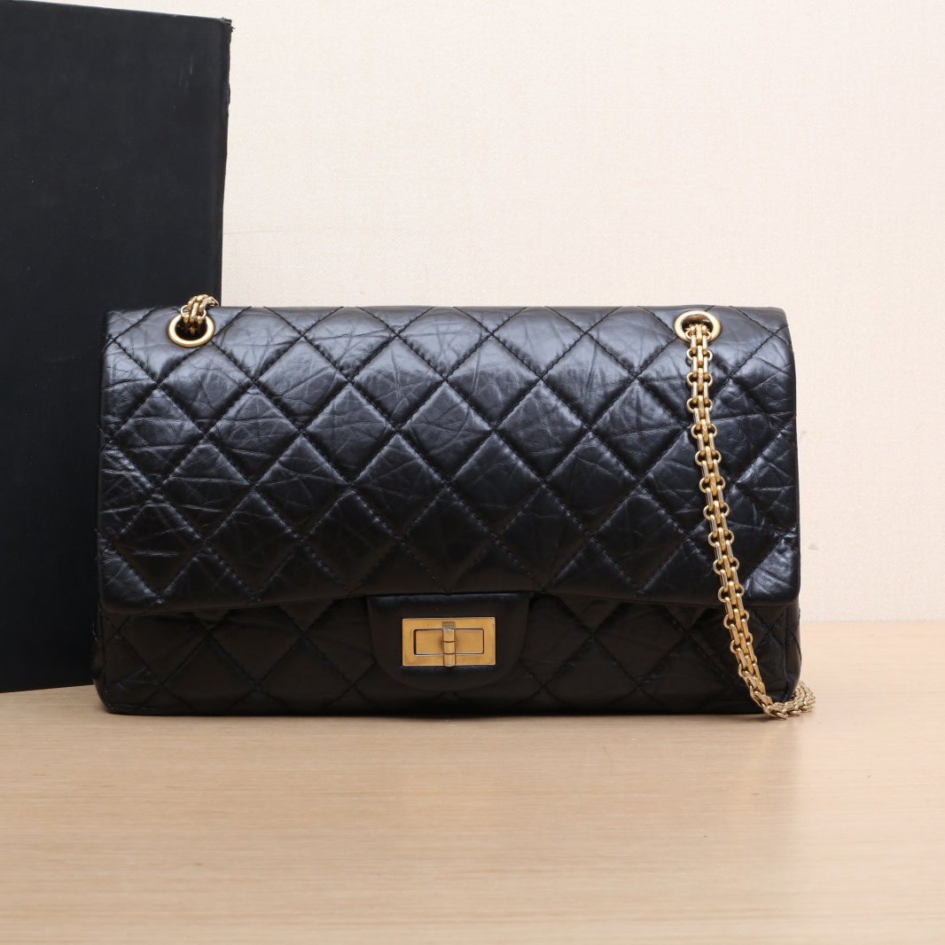 95新 Chanel/香奈儿 【娇】2.55 口盖单肩包 13开金扣 P225580271