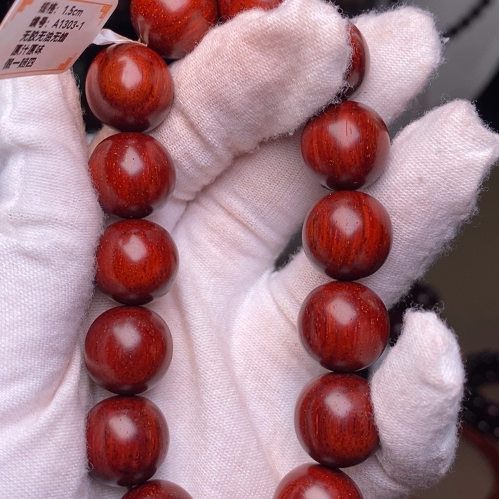 手串/手链檀香紫檀（小叶紫檀）原汁原味1.5cm 泥料带多星 