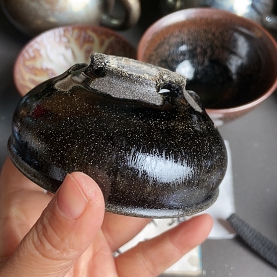 茶盏382 建窑建盏微瑕磨底