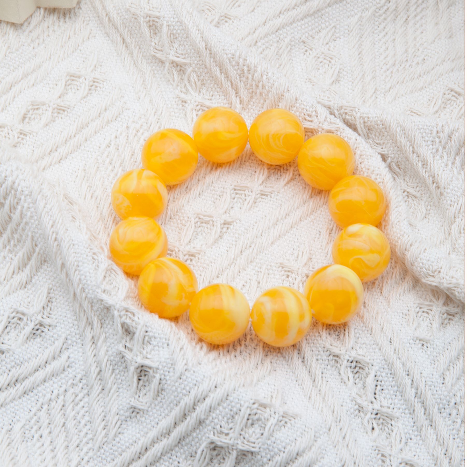 男女款天然蜜蜡圆珠单圈手串时尚精美手链百搭多样性发一件