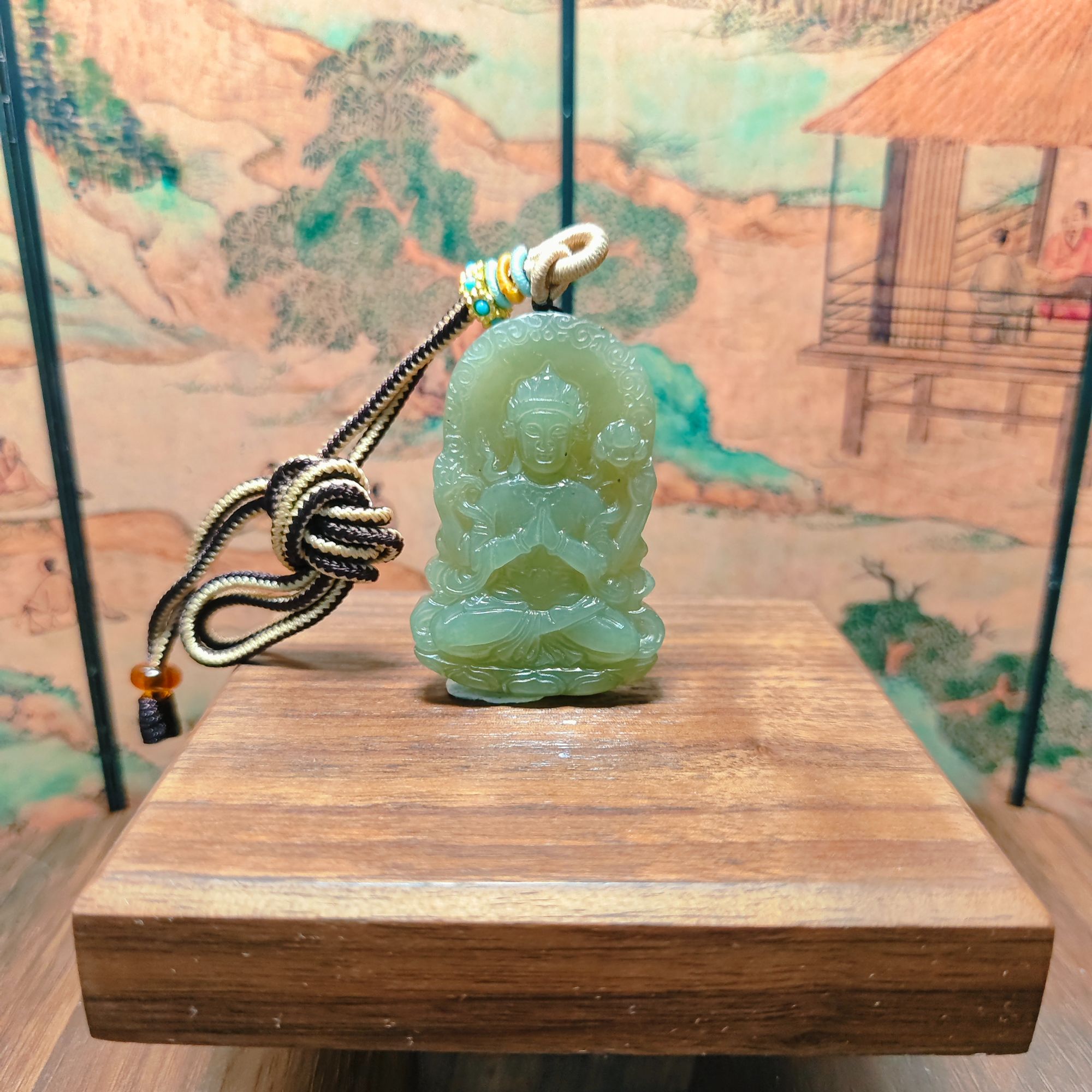 Z和田玉观音吊坠1698