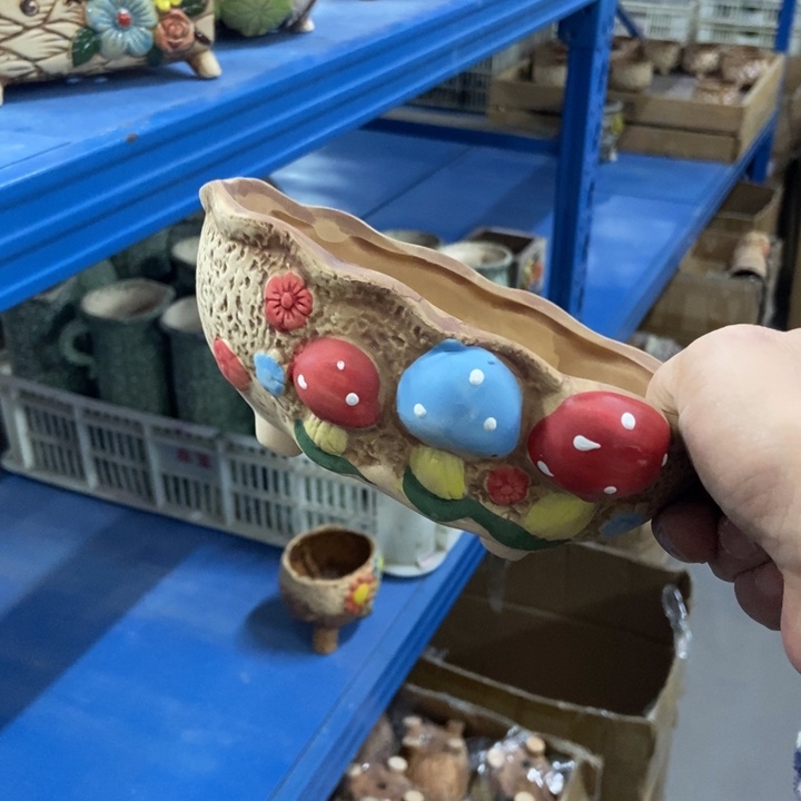 陶瓷花盆单场满9.9发16*11*6