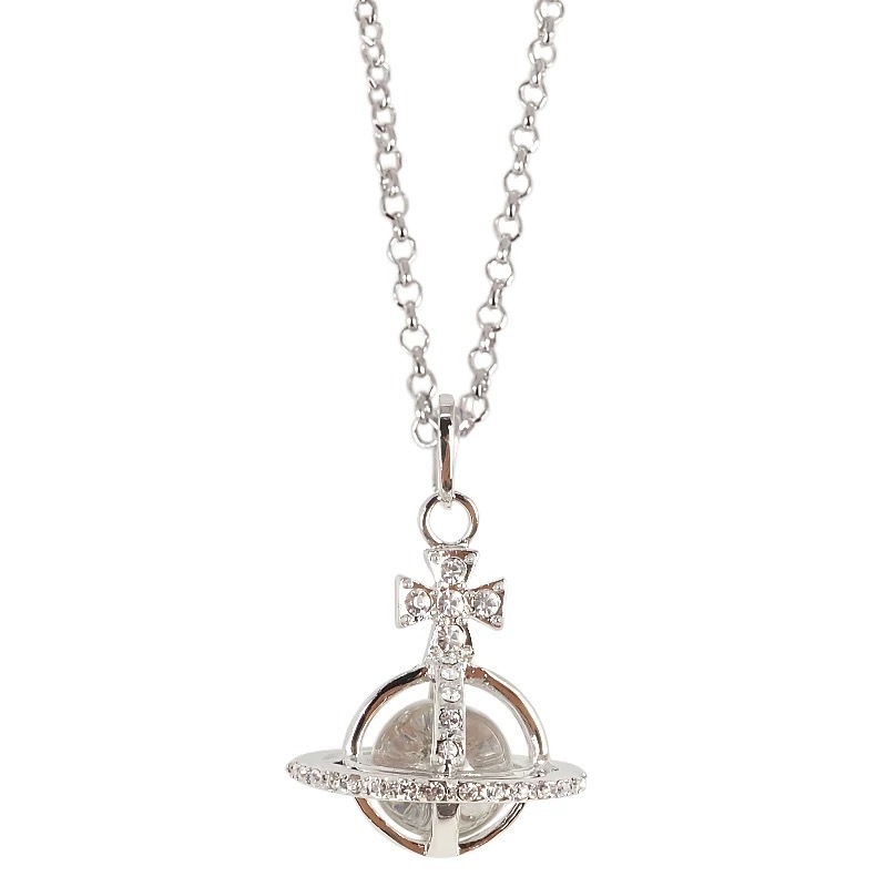 钛钢玻璃项链 合金 时尚百搭毛衣链1068