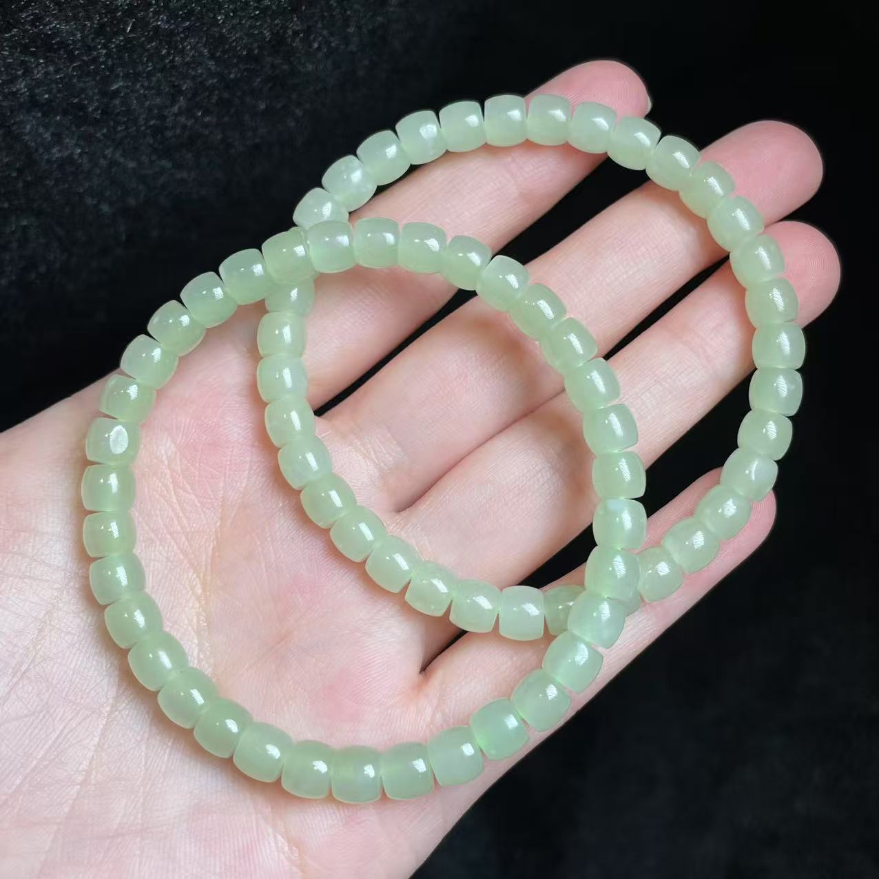 L【玉氏珠宝】和田玉直切手串多样性发一CAN820890