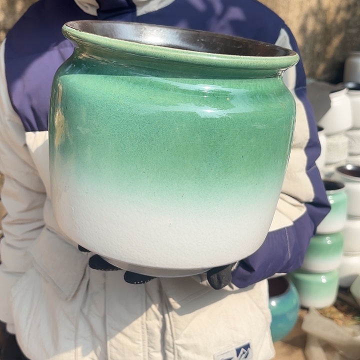 红陶加重加厚绿口径21*22