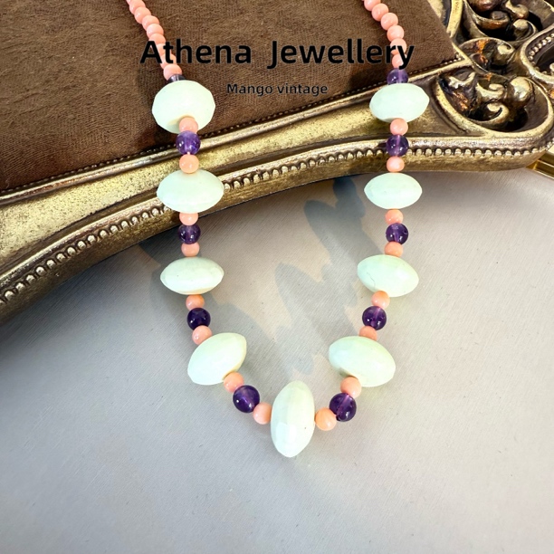 铜合金项链 意大利 intini爷爷绿粉紫项链轻奢【正品中古】