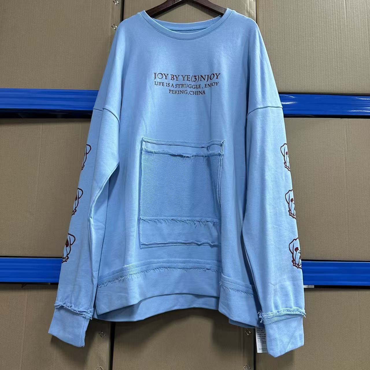 00094-g11-2天蓝色潮牌时尚加厚卫衣男女同款秋冬季