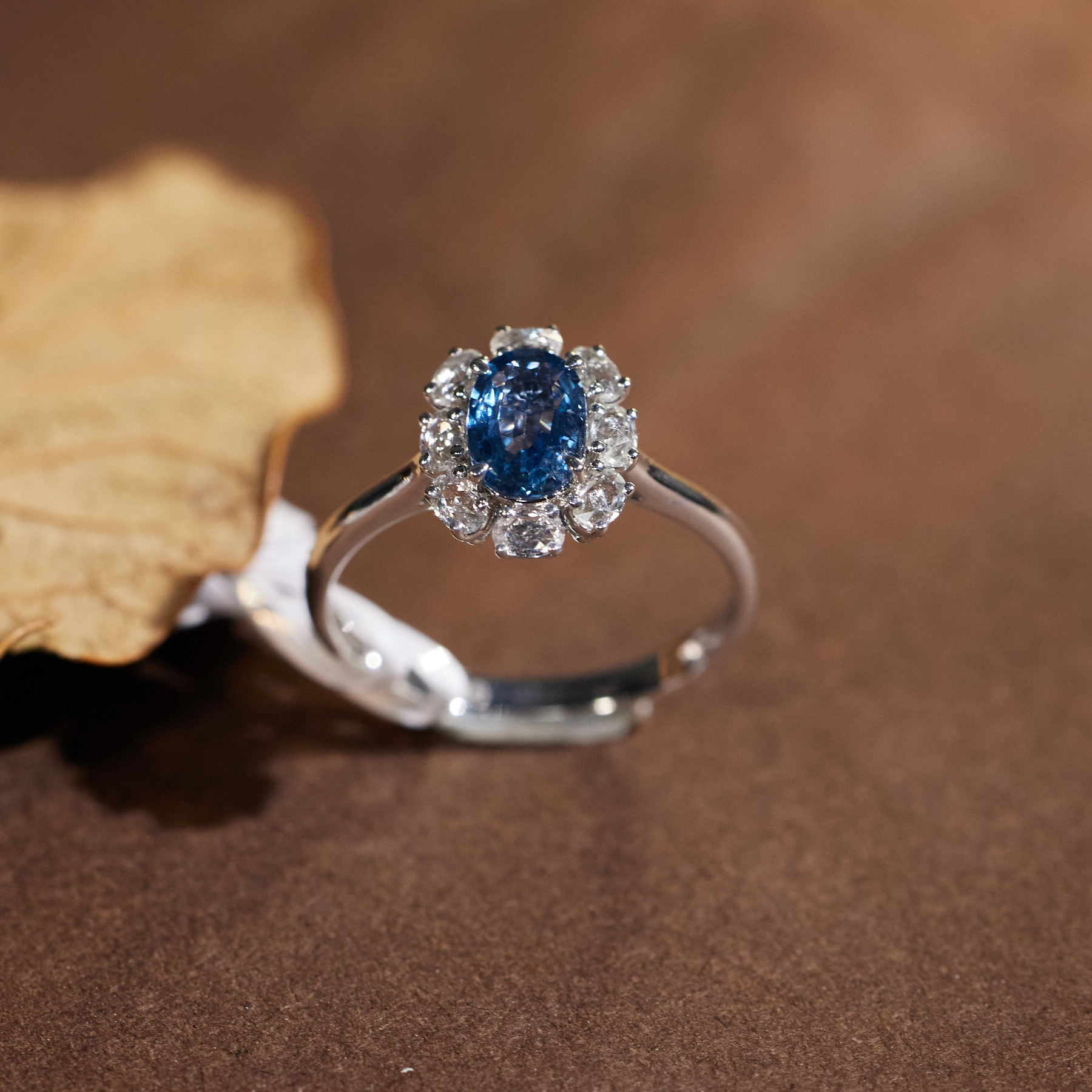 【玉峰珠宝丨安娜严选】蓝宝石戒指18K金【U0146】多样性发一