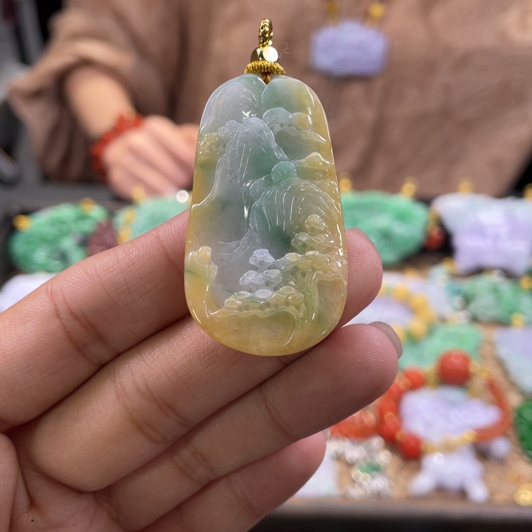 翡翠颈饰未镶嵌代编织