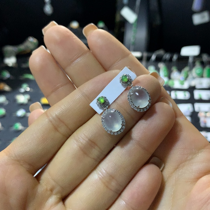 翡翠银S925镶嵌戒指