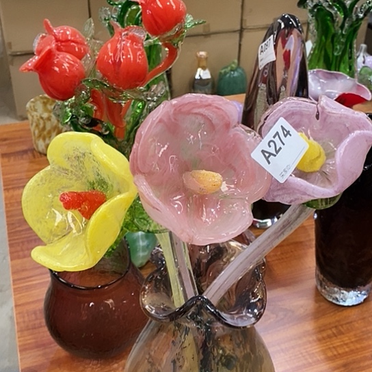 琉璃花瓶高45厘米